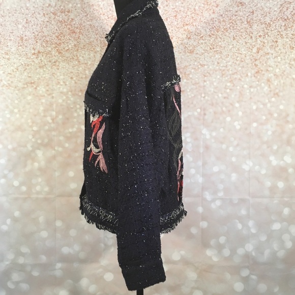 Foxiedox Navy Blue Embroidered Jacket - Picture 4 of 11